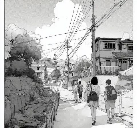 奇幻题材作品条目封面，画面为悬浮岛屿与飞行航线